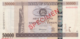 Uganda, 50.000 Shillings, 2003, XF, p47s, SPECIMEN
Estimate: USD 30-60