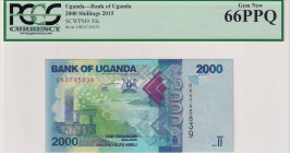 Uganda, 2.000 Shillings, 2015, UNC, p50c, PCGS 66 PPQ
Estimate: USD 25-50
