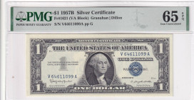 United States of America, 1 Dollar, 1957, UNC, p419b, PMG 65 EPQ, Silver Certificate - blue seal
Estimate: USD 30-60