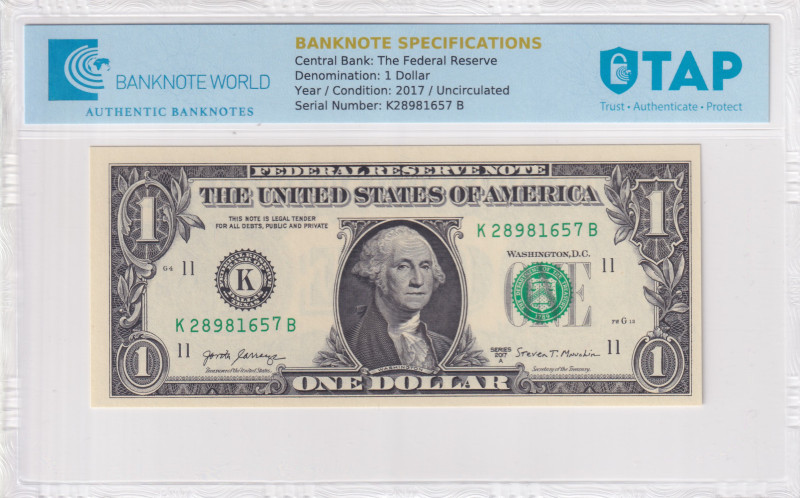 United States of America, 1 Dollar, 2017, UNC, p544, TAP
Estimate: USD 25-50