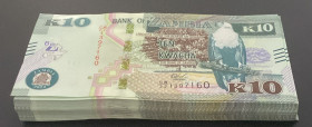 Zambia, 10 Kwacha, 2022, UNC, p58, BUNDLE, (Total 100 Banknotes)
Estimate: USD 100-200