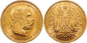 Franz Joseph I., 20 Kronen 1893, Vienna