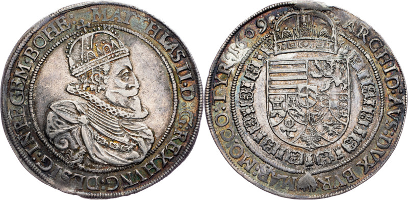 Matthias II., 1 Thaler 1609, Vienna Matthias II., 1 Thaler 1609, Vienna, Ag, Dav...