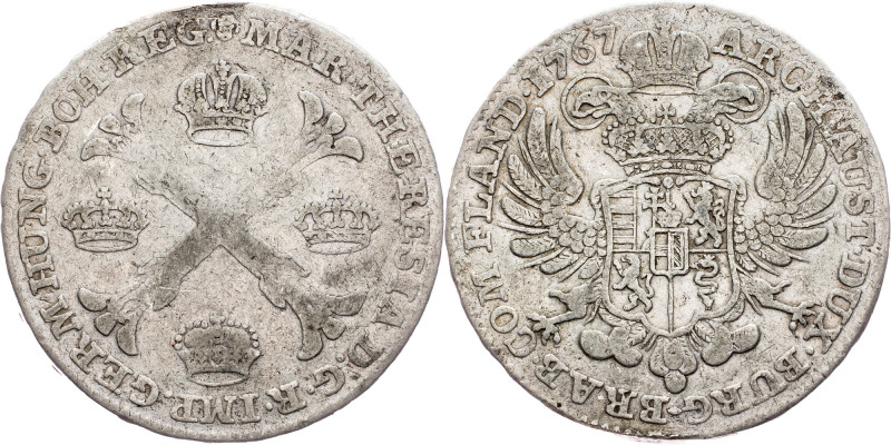 Maria Theresia, 1 Thaler 1767, Brussels Maria Theresia, 1 Thaler 1767, Brussels,...