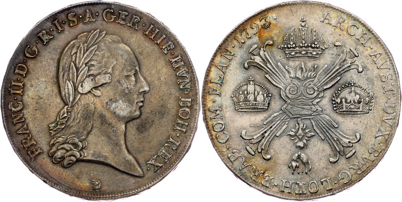 Franz I. (II.), 1 Thaler 1793, B, Kremnitz Franz I. (II.), 1 Thaler 1793, B, Kre...