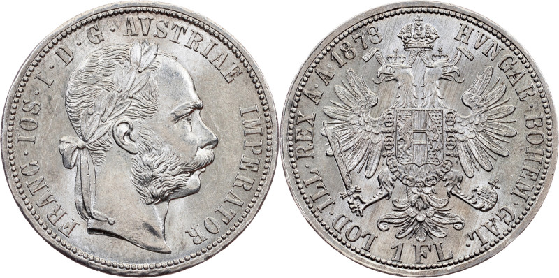 Franz Joseph I., 1 Gulden 1878, Vienna Franz Joseph I., 1 Gulden 1878, Vienna, 1...