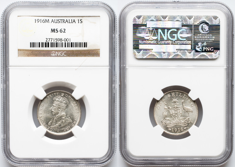 Australia, 1 Shilling 1916, M Australia, 1 Shilling 1916, M, Ag, KM# 26, mint lu...