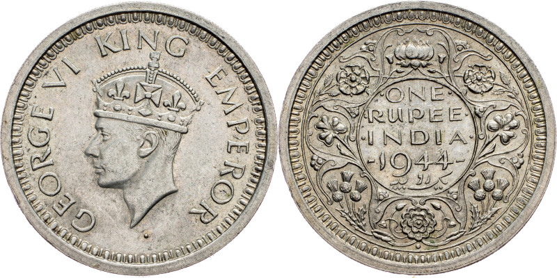 British India, 1 Rupee 1944, Bombay British India, 1 Rupee 1944, Bombay, KM# 557...