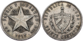 Cuba, 20 Centavos 1915