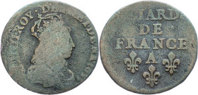 Louis XIV., Liard De France 1657, A