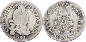 Louis XIV., 4 Sols 1691, A