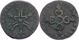 France, 6 Deniers 1711, N