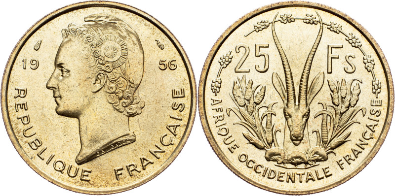 French West Africa, 25 Francs 1956, Paris French West Africa, 25 Francs 1956, Pa...