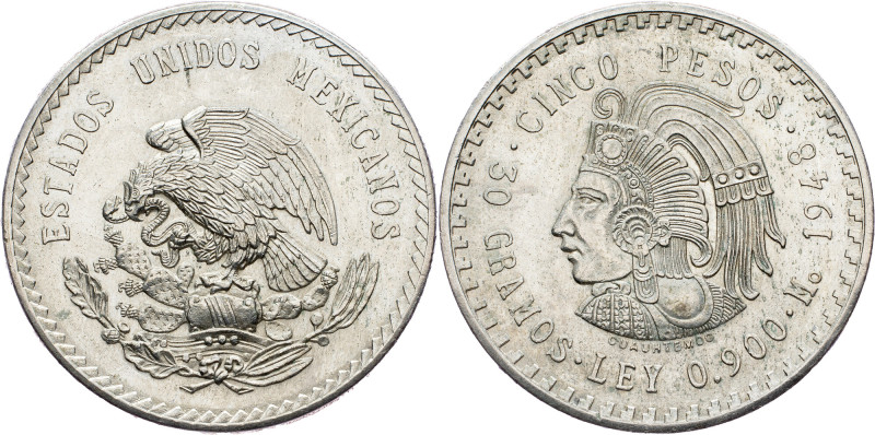 Mexico, 5 Pesos 1948, Mexico Mexico, 5 Pesos 1948, Mexico, 30 g, Ag (900/1000), ...