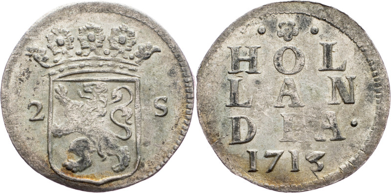 Province of Holland, 2 Stuivers 1713, Dordrecht Province of Holland, 2 Stuivers ...