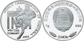 North Korea, 2 Won 2000