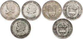 Panama, 1/10 Balboa 1953, 1961, 1962