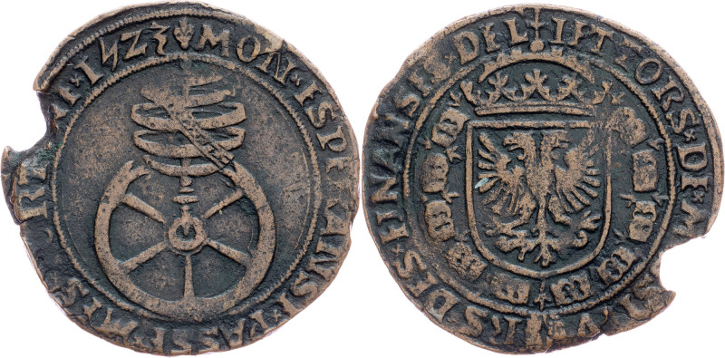 Spanish Netherlands, Jeton 1523 Spanish Netherlands, Jeton 1523, AE, Dugn. 1166,...