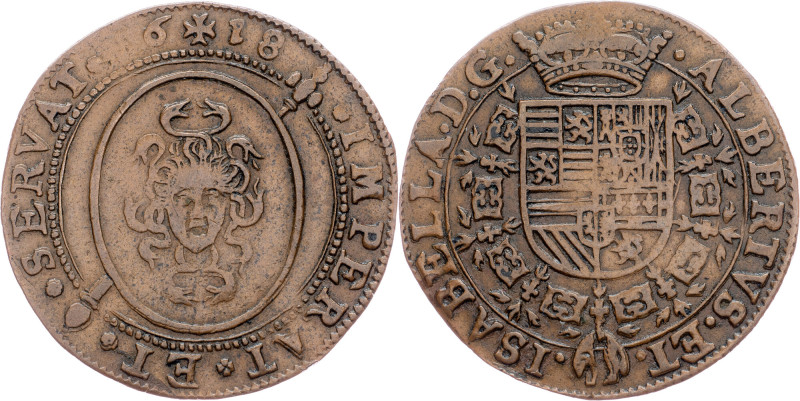 Spanish Netherlands, Jeton 1618 Spanish Netherlands, Jeton 1618, AE, Dugn. 3752;...