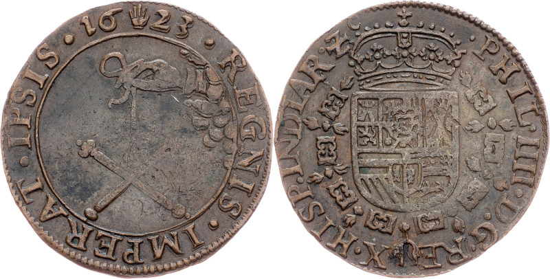 Spanish Netherlands, Jeton 1623 Spanish Netherlands, Jeton 1623, AE, Dugn. 3803;...