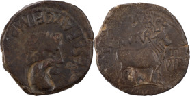 The Roman Empire
Tiberius. Turiaso, Hispania. AD 14-37. AE As 12.53 g. M. Pontius Marsus and C. Marius Vegetus, duoviri. TI•CAESAR•AVG•F• IMP•[PONT•M]...