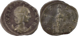 The Roman Empire
Julia Maesa, grandmother of Elagabalus and Severus Alexander. Rome 218-222/3, AR Denarius 5.03 g. IVLIA MAESA AVG Draped bust r. / PI...