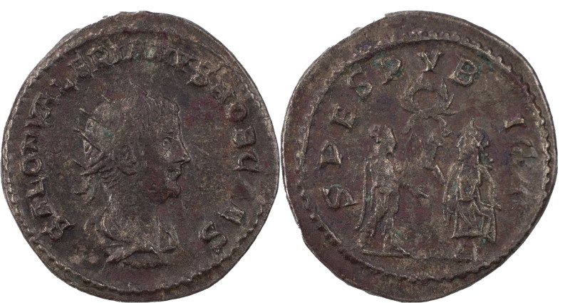 The Roman Empire
Saloninus. Antioch or Samosata mint. Circa 258-260. AR Antonini...