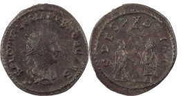 The Roman Empire
Saloninus. Antioch or Samosata mint. Circa 258-260. AR Antoninianus 3.73 g. SALON VALERIANVS NOB CAES, radiate, draped bust right / S...