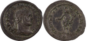 The Roman Empire
MAXIMIANUS. 286-305 AD. Æ Follis 12.40 g. Trier mint. Struck 296-297 AD. IMP C MAXIMIANVS PF AVG, laureate head right / GENIO POPV-LI...