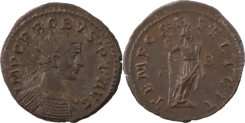 The Roman Empire
Probus. AE Antoninianus 4.73 g. Lyons Mint, 282 AD. IMP C PROBV...