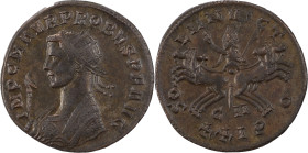 The Roman Empire
Probus. AE Antoninianus 3.72 g. 276-282 AD. Cyzicus. IMP CM AVR PROBVS PF AVG, radiate bust left wearing imperial mantle, holding eag...