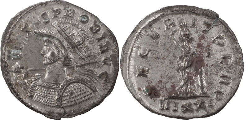 The Roman Empire
Probus. AE Antoninianus 3.86 g. Ticinum. VIRTVS PROBI AVG, radi...