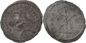 The Roman Empire
Probus AE Antoninianus 3.32 g. Ticinum mint, 282 AD. VIRTVS PROBI AVG, radiate, helmeted and cuirassed bust left, holding spear and s...