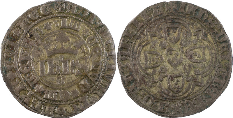Portugal
D. João I (1385-1433)
Real de 10 soldos Évora €/€-V
AG: 48.01 3.08 g
BE...