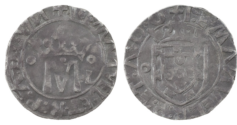 Portugal
D. Manuel I (1495-1521)
Vintém Lisboa -L
AG: 28.01 1.63 g
MBC