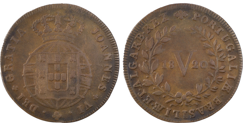 Portugal
D. João VI (1816-1826)
5 Réis Lisboa 1820
AG: 02.03 5.76 g
MBC