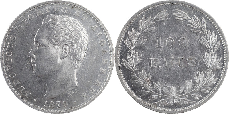 Portugal
D. Luís I (1861-1889)
100 réis 1879 Lisboa
AG: 09.15 2.53 g
BELA