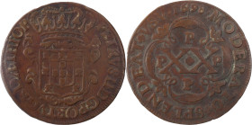 Angola
D. Pedro II (1683-1706)
20 réis 1698 PPPP
AG: 03.06 17.63 g
MBC