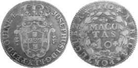 Angola
D. José I (1750-1777)
10 Macutas 1770
AG: 13.03 14.72 g
BELA