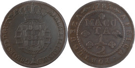 Angola
D. Maria I e D. Pedro III (1777-1786)
Meia macuta 1785
AG: 02.01 18.67 g
BELA