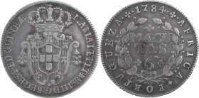 Angola
D. Maria I e D. Pedro III (1777-1786)
6 macutas 1784
AG: 06.01 8.74 g
MBC