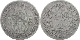 Angola
D. Maria I (1786-1799)
2 Macutas 1796
AG: 04.01 2.59 g
MBC