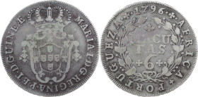 Angola
D. Maria I (1786-1799)
6 Macutas 1796
AG: 06.02 8.73 g
MBC-