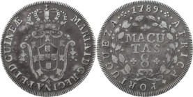 Angola
D. Maria I (1786-1799)
8 Macutas 1789
AG: 07.01 11.67 g
MBC