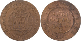 Angola
D. João Regente (1799-1816)
Meia macuta 1814
AG: 02.01 5.64 g
MBC