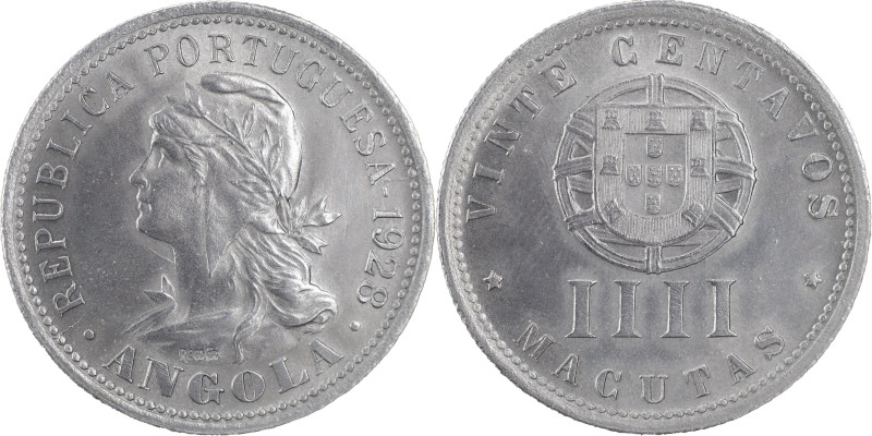 Angola
República Portuguesa (1910-Presente)
4 macutas 1928
AG: 03.02 4.48 g
SOBE...