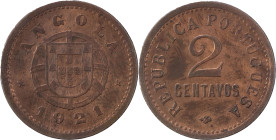 Angola
República Portuguesa (1910-Presente)
2 centavos 1921
AG: 05.01 5.08 g
BELA