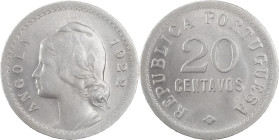 Angola
República Portuguesa (1910-Presente)
20 centavos 1922
AG: 10.02 5.97 g
SOBERBA