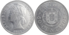 Angola
República Portuguesa (1910-Presente)
50 centavos 1923
AG: 13.01 10.50 g
BELA