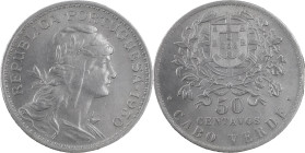 Cabo Verde
República Portuguesa (1910-Presente)
50 centavos 1930
AG: 04.01 4.44 g
BELA+